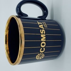 Comcast ISS 12oz Coffee/Tea Mug Made in England Navy/Gold